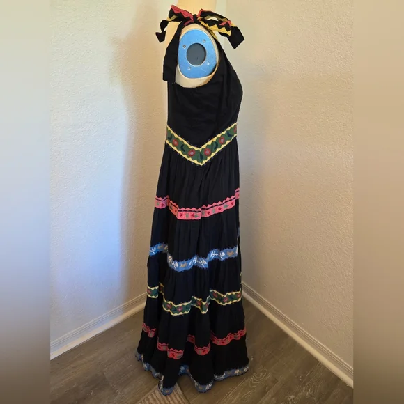 SALE NWT Black Multicolor Carolina K Maxi Dress - Picture 3 of 14
